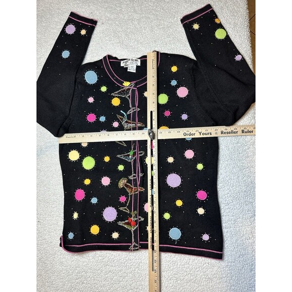 Vintage Jack B. Quick Cocktail Embellished Cardigan Sweater Women's Size S EUC - Picture 6 of 8